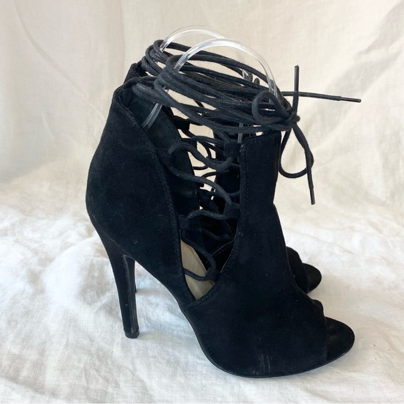 Qupid Lace-Up Heels - Picture 4 of 15
